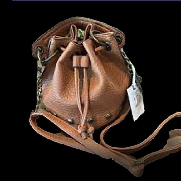 Jessica Simpson Janis Mini BUCKET Bag, Cognac, NWT - Picture 13 of 14